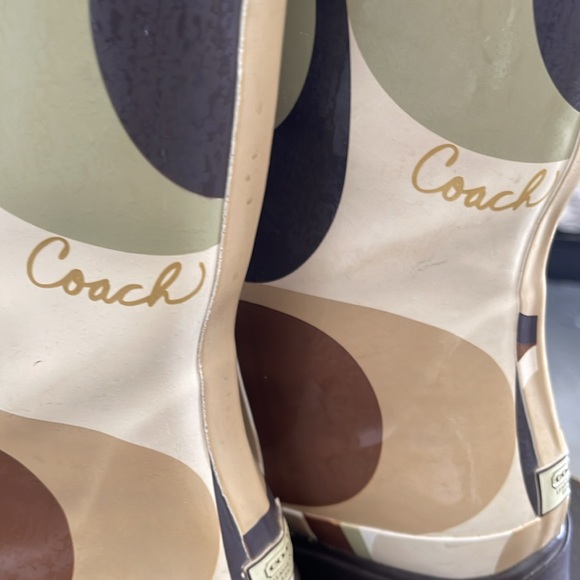 Coach Optic Rain Boots Sz 7 - Picture 5 of 6